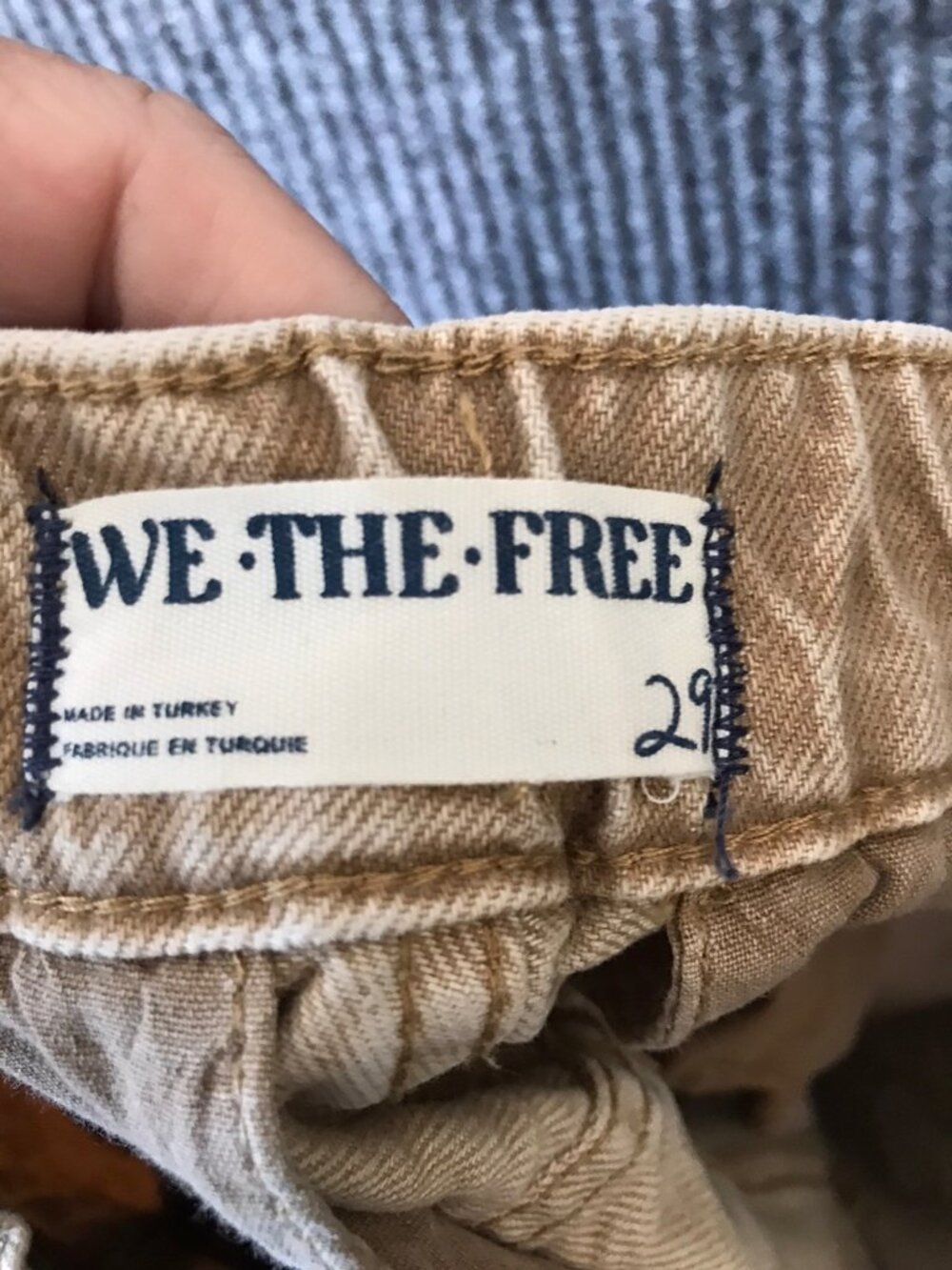 Free People We The Free Marx Slouchy Cargo Washed brown tan BOHO Jeans Size 29 - Picture 8 of 8